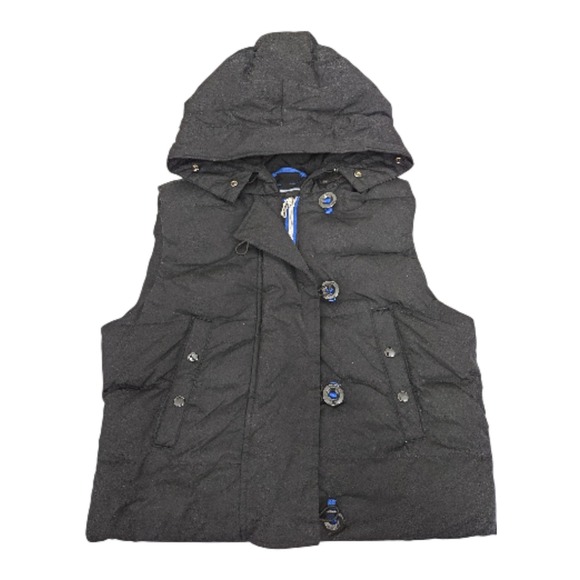 Gap Jackets & Blazers - Gap Women's Black Puffer Vest Hooded Zip Front Casual Outdoor Warm‎